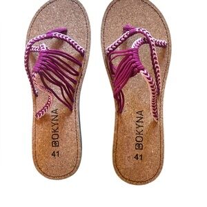 Bokyna Flip flop Wave Violet Size 41 or US 10 New no box